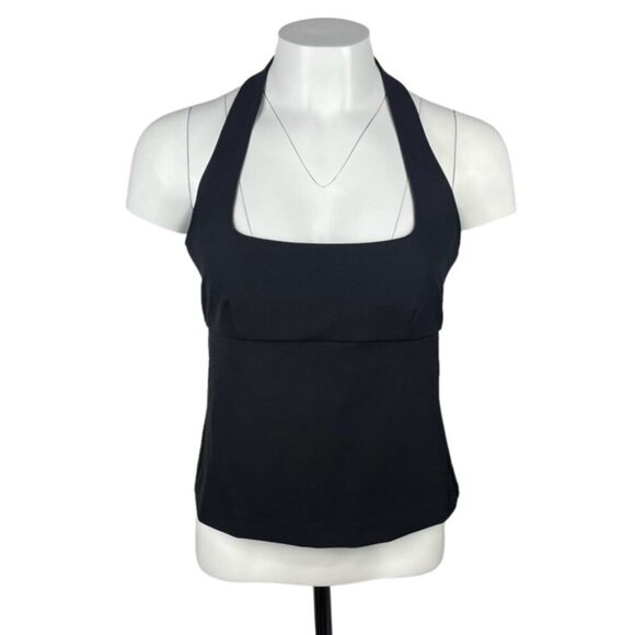 ABS ALLEN SCHWARTZ Halter Neck Cut Out Back Top Sz 4 - Picture 2 of 5